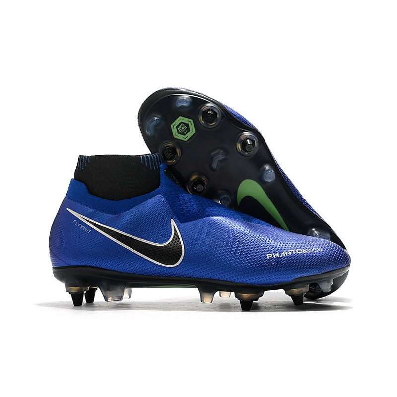 Nike Phantom Vision Elite DF SG PRO Anti Clog Modrý stříbrný Černá